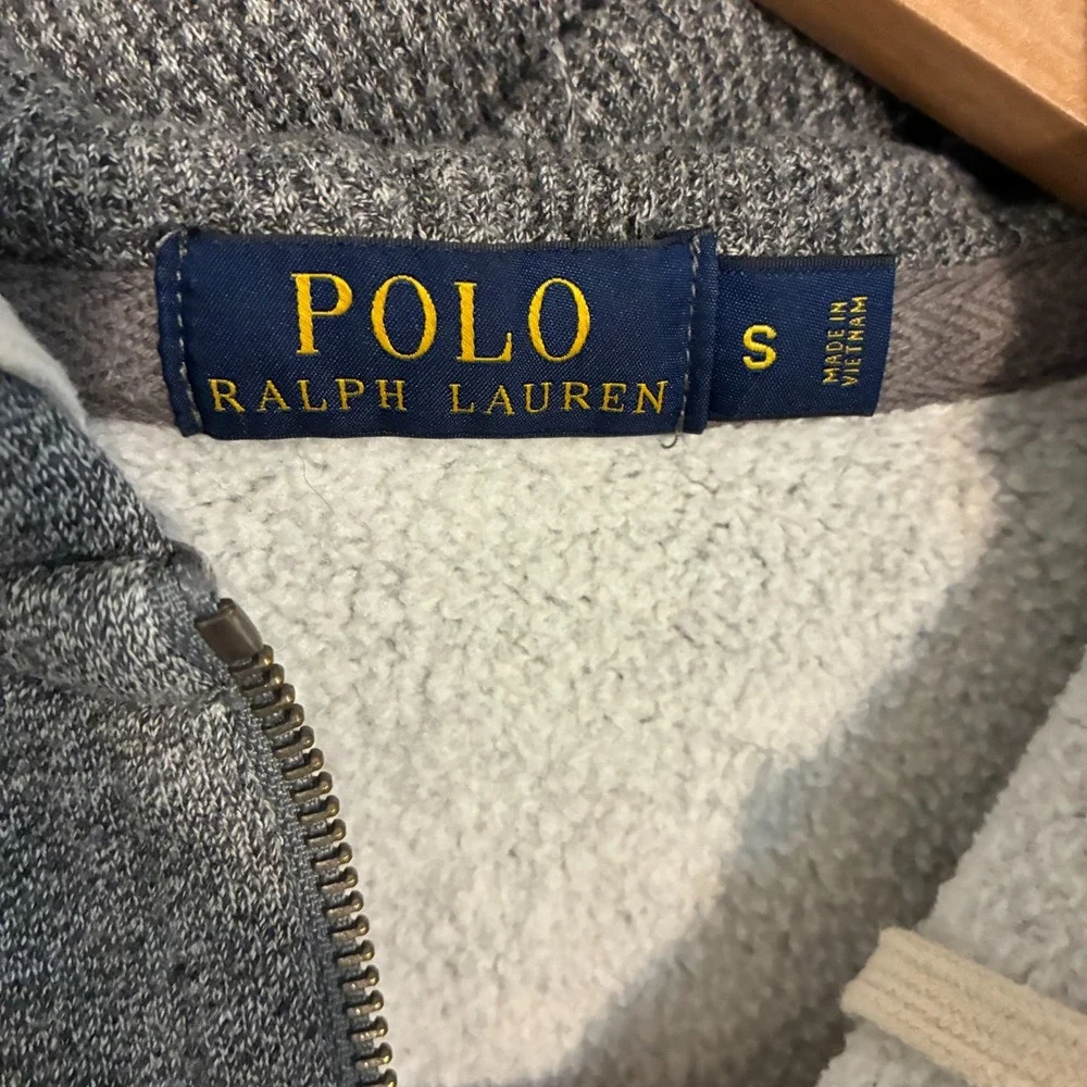Polo Ralph Lauren Hoodie Jacket Men's Size S Full Zip Thermal Waffle Logo Preppy
